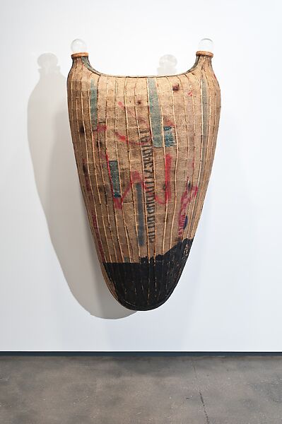 Jayavarman VII, Sopheap Pich (born Battambang, Cambodia 1971), Rattan, plywood, burlap, beeswax, charcoal, spray paint, Cambodia 