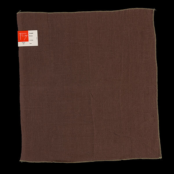 Sample Design 502 “50” Modern Linen Texture”, Frank Lloyd Wright (American, Richland Center, Wisconsin 1867–1959 Phoenix, Arizona), Linen, American 