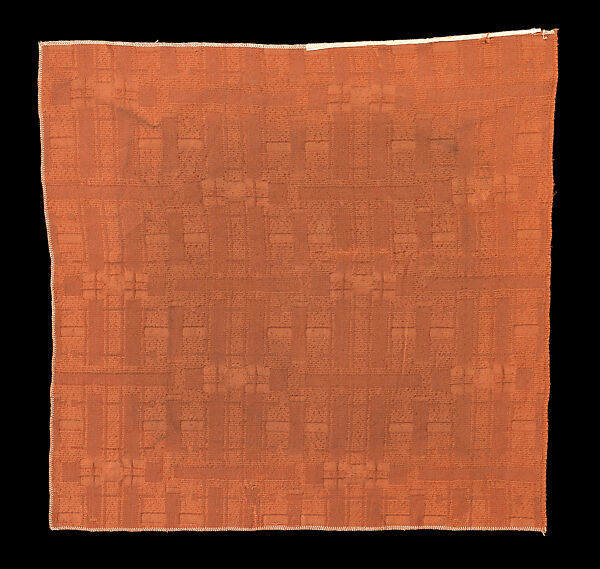 Sample, possibly Design 514 “Textured Damask”, Frank Lloyd Wright (American, Richland Center, Wisconsin 1867–1959 Phoenix, Arizona), Cotton and possibly rayon or wool, American
