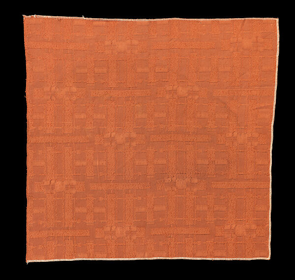 Sample, possibly Design 514 “Textured Damask”, Frank Lloyd Wright (American, Richland Center, Wisconsin 1867–1959 Phoenix, Arizona), Cotton and possibly rayon or wool, American 