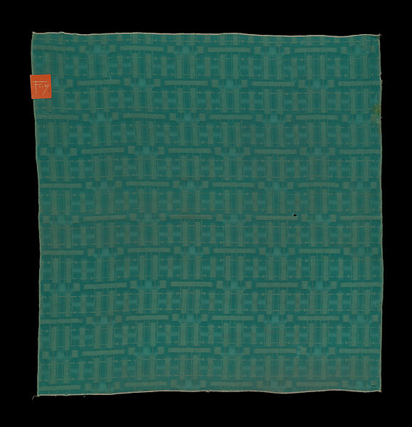 Sample, possibly Design 514 “Textured Damask”, Frank Lloyd Wright (American, Richland Center, Wisconsin 1867–1959 Phoenix, Arizona), Cotton and possibly rayon or wool, American 