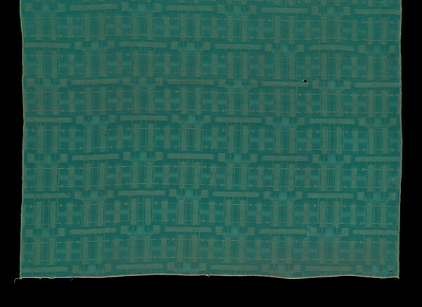 Sample, possibly Design 514 “Textured Damask”, Frank Lloyd Wright (American, Richland Center, Wisconsin 1867–1959 Phoenix, Arizona), Cotton and possibly rayon or wool, American