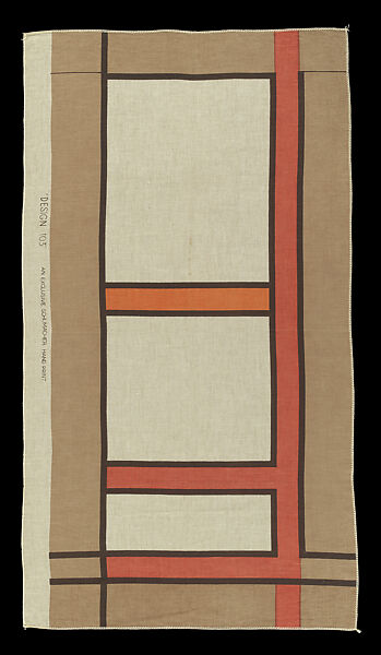 Sample Design 103, Frank Lloyd Wright (American, Richland Center, Wisconsin 1867–1959 Phoenix, Arizona), Linen, American 
