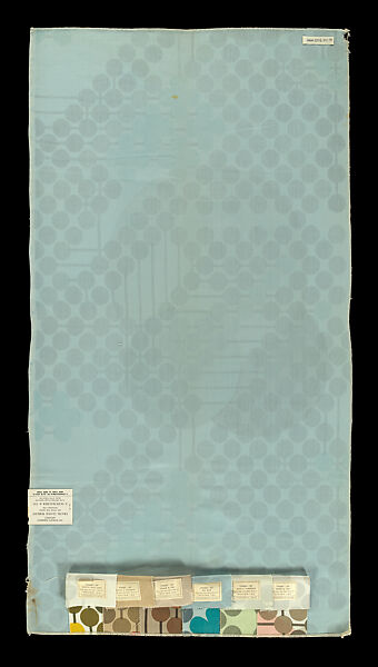 Sample, Design 106, Printed Mohair, Frank Lloyd Wright (American, Richland Center, Wisconsin 1867–1959 Phoenix, Arizona), Linen, cotton, rayon, mohair, American