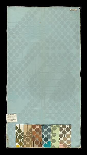 Sample, Design 106, Printed Mohair, Frank Lloyd Wright (American, Richland Center, Wisconsin 1867–1959 Phoenix, Arizona), Linen, cotton, rayon, mohair, American