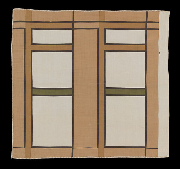 Sample Design 403, Frank Lloyd Wright (American, Richland Center, Wisconsin 1867–1959 Phoenix, Arizona), Linen, American 