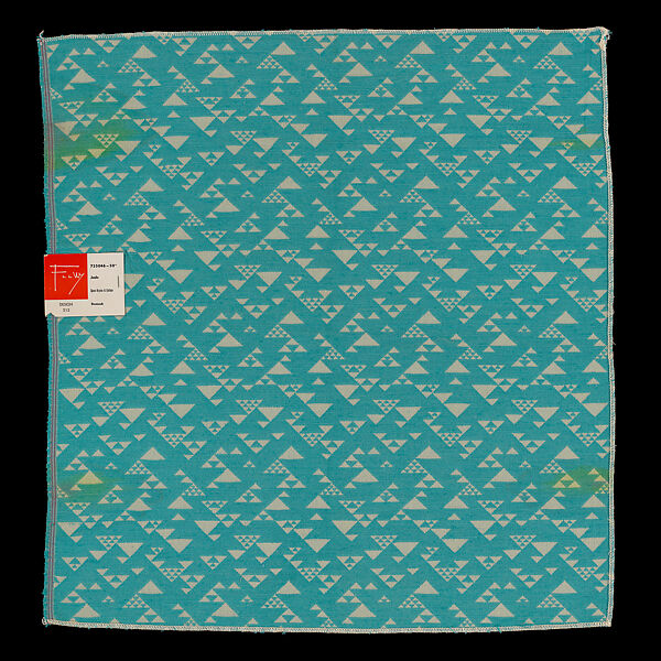 Sample, Design 513, Damask, Frank Lloyd Wright (American, Richland Center, Wisconsin 1867–1959 Phoenix, Arizona), Spun rayon, cotton, American 