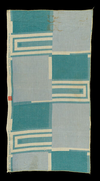 Sample Design 101, Frank Lloyd Wright (American, Richland Center, Wisconsin 1867–1959 Phoenix, Arizona), Linen, American 