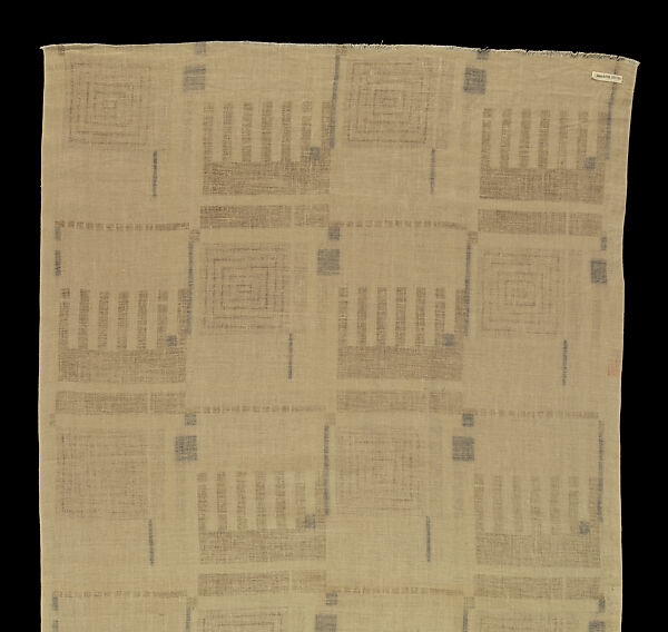 Length Design 102 “Printed Linen”, Frank Lloyd Wright (American, Richland Center, Wisconsin 1867–1959 Phoenix, Arizona), Linen, American