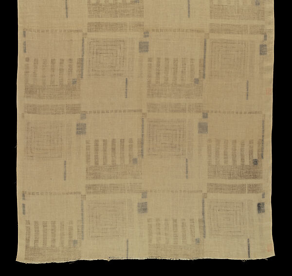 Length Design 102 “Printed Linen”, Frank Lloyd Wright (American, Richland Center, Wisconsin 1867–1959 Phoenix, Arizona), Linen, American