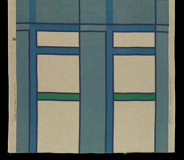 Length Design 103, Frank Lloyd Wright (American, Richland Center, Wisconsin 1867–1959 Phoenix, Arizona), Linen, American