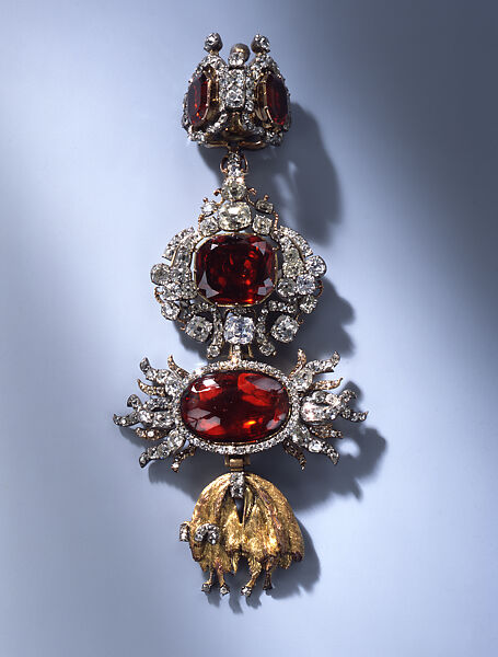 Order of the Golden Fleece, Jacinth stones, diamonds, gold, silver., German, Dresden 