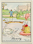 Henry rides on a tube drawn by a swan, from the 