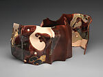 Waves at Suminoe, Nakamura Takuo 中村卓夫 (Japanese, born 1945), Stoneware with polychrome overglaze and gold decoration, Japan