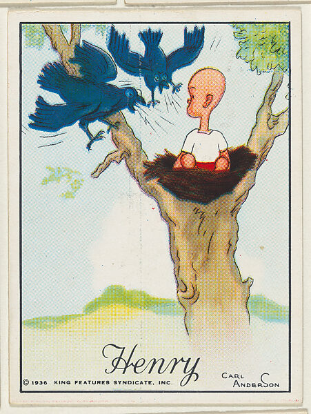 Henry sits in a crow's nest, from the "Little Henry" (T78), issued with Tareyton Cigarettes by the R. J. Reynolds Tobacco Company, Carl Thomas Anderson (American, Madison, Wisconsin 1865–1948), Commercial color lithograph 