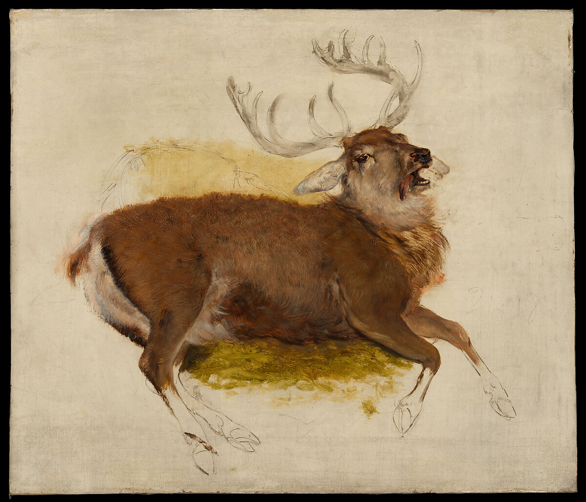 Dying Stag, Sir Edwin Henry Landseer (British, London 1802–1873 London), Oil on canvas 