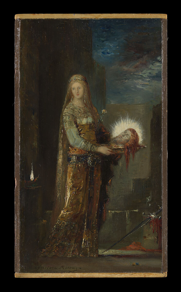 Salome with the Head of John the Baptist, Gustave Moreau (French, Paris 1826–1898 Paris), Oil on wood 