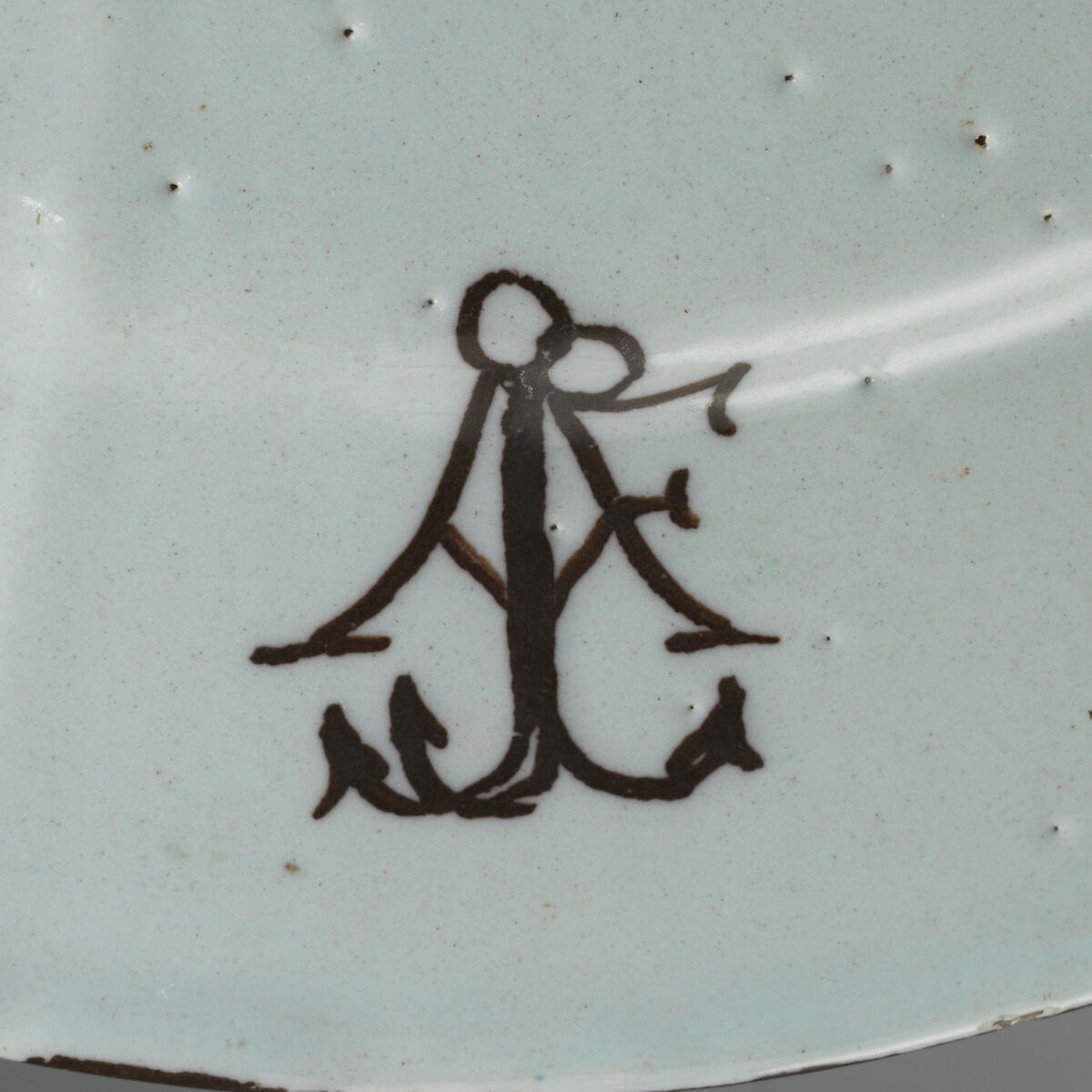 Dish with landscape and architectural ruins, Painted by Siro Antonio Africa (Italian, 1663–ca. 1735), Tin-glazed earthenware (maiolica), Italian, Pavia