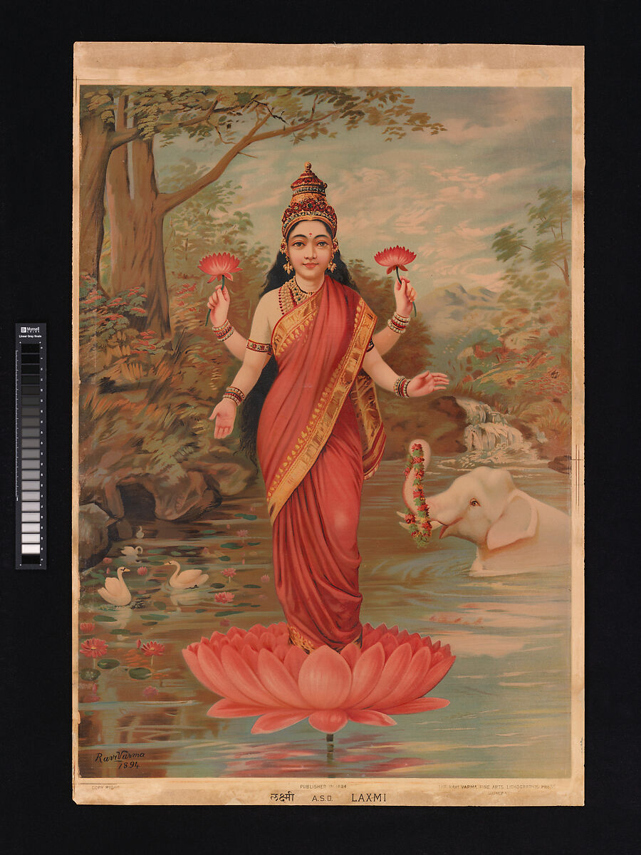 Lakshmi, Lithograph, India 