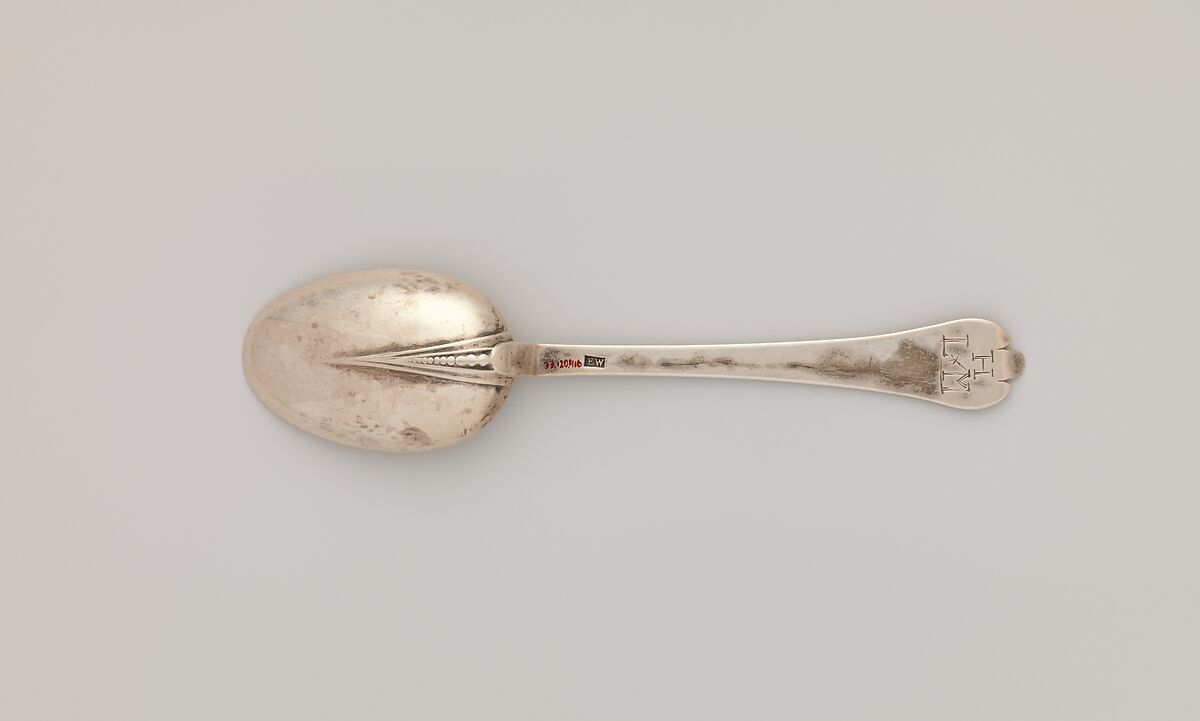 Spoon, Edward Webb (ca. 1666–1718), Silver, American