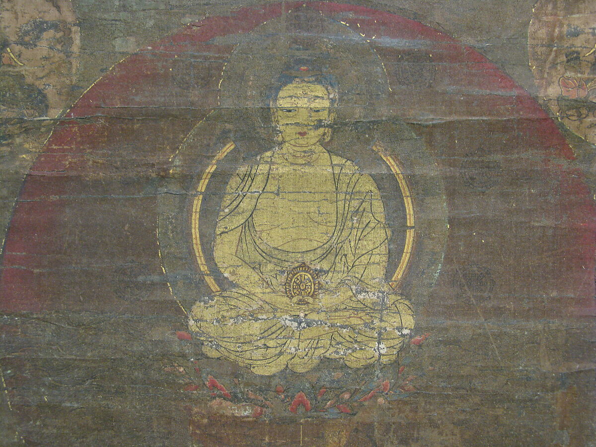 Star Mandala, Hanging scroll; ink, color, gold, and cut gold on silk, Japan