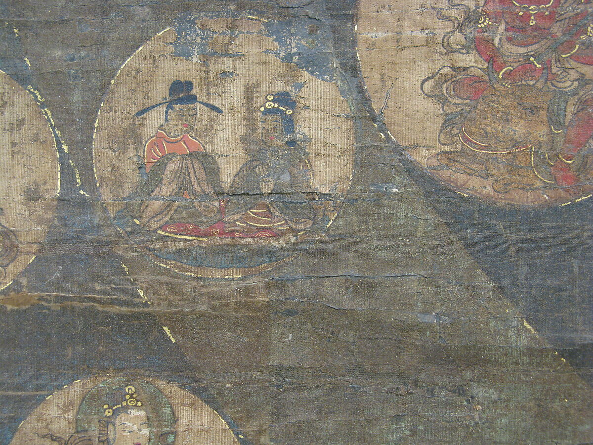 Star Mandala, Hanging scroll; ink, color, gold, and cut gold on silk, Japan