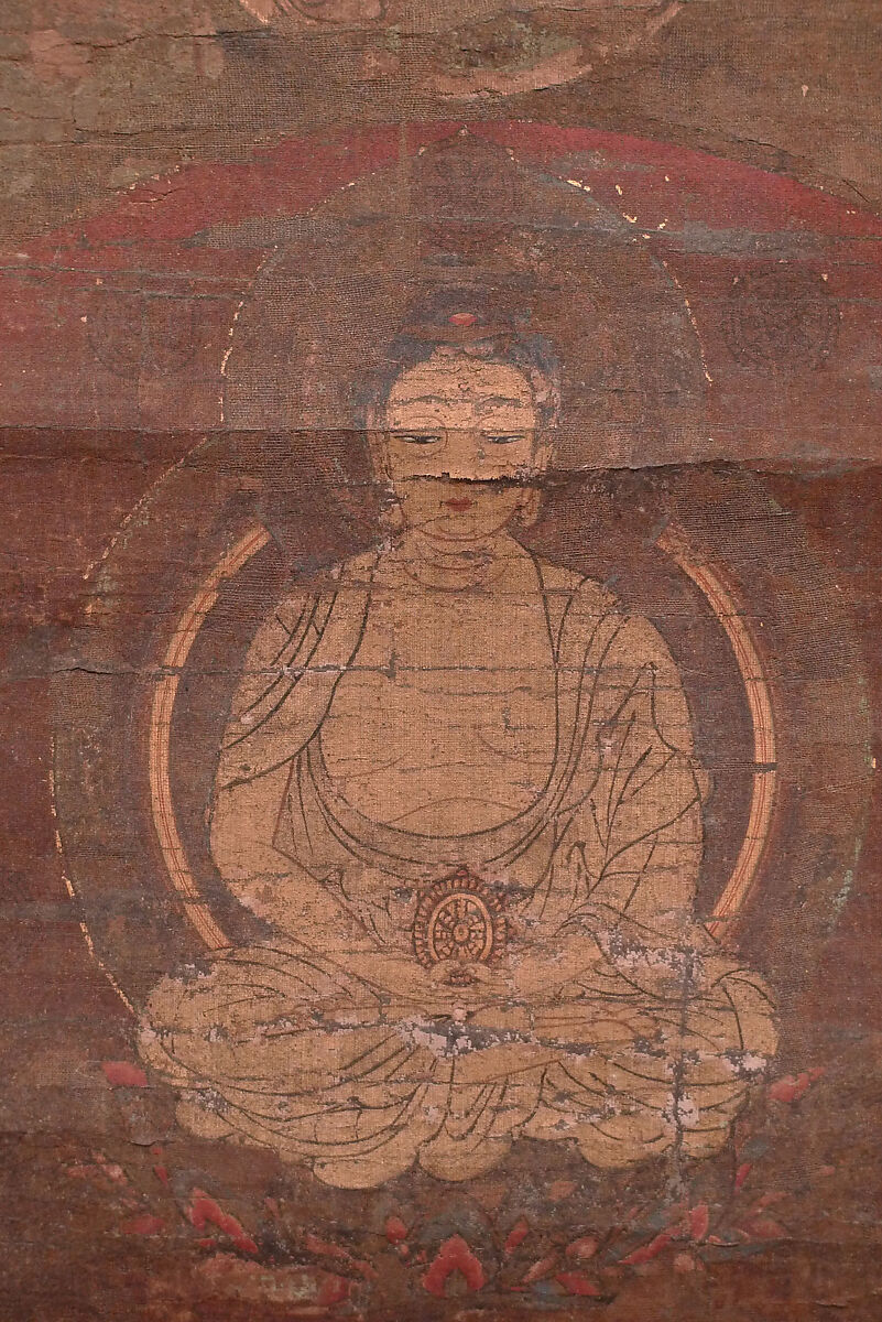 Star Mandala, Hanging scroll; ink, color, gold, and cut gold on silk, Japan