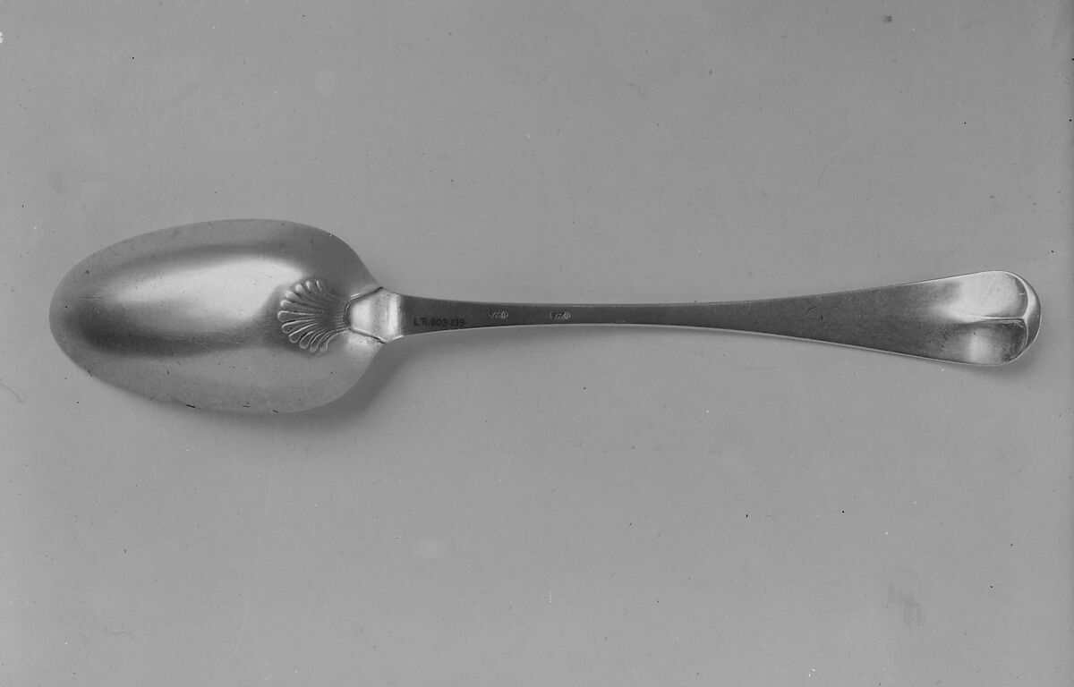 Spoon, Joseph Moulton (1724–1795), Silver, American 