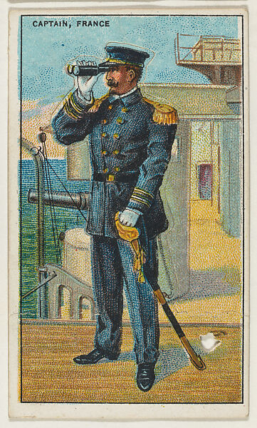 French Captain, from the "Military Series" (T81b), issued by Recruit Little Cigars, Issued by Recruit Little Cigars, Commercial color lithograph