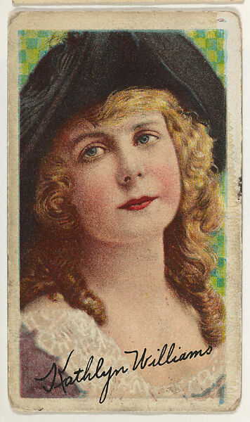 Kathlyn Williams, from the "Movie Stars" series (T82), issued with Recruit Little Cigars, Athletic Little Cigars, and Coupon Cigarettes by Liggett & Myers Tobacco Company, Issued by Liggett &amp; Myers Tobacco Company (American, North Carolina), Commercial color lithograph