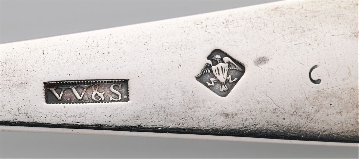 Spoon, Probably Van Voorhis &amp; Schanck (active ca. 1791–93), Silver, American