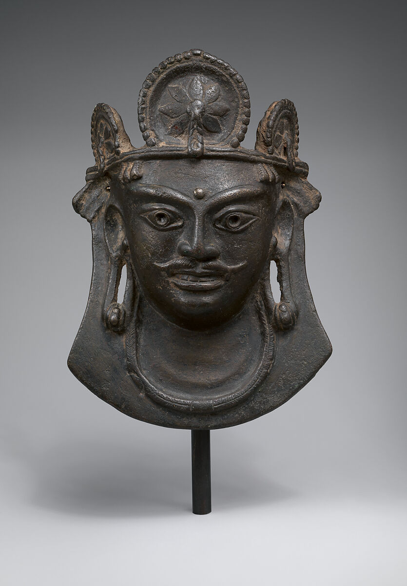 Mask of Bhairava, Copper alloy, possibly brass, India (Jammu and Kashmir, ancient kingdom of Kashmir) 