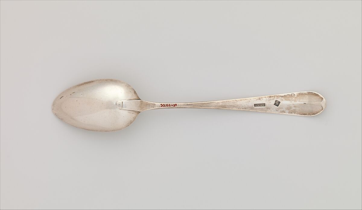Spoon, Probably Van Voorhis &amp; Schanck (active ca. 1791–93), Silver, American