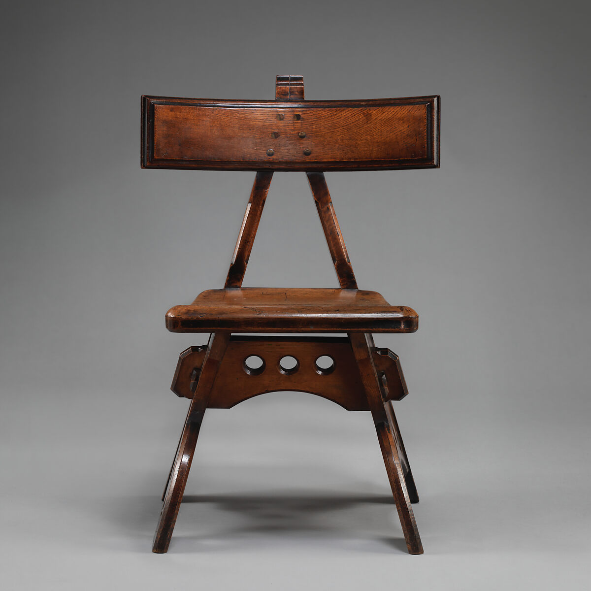 Side chair, Edward Welby Pugin (British, London 1834–1875 London), Oak, horn, British