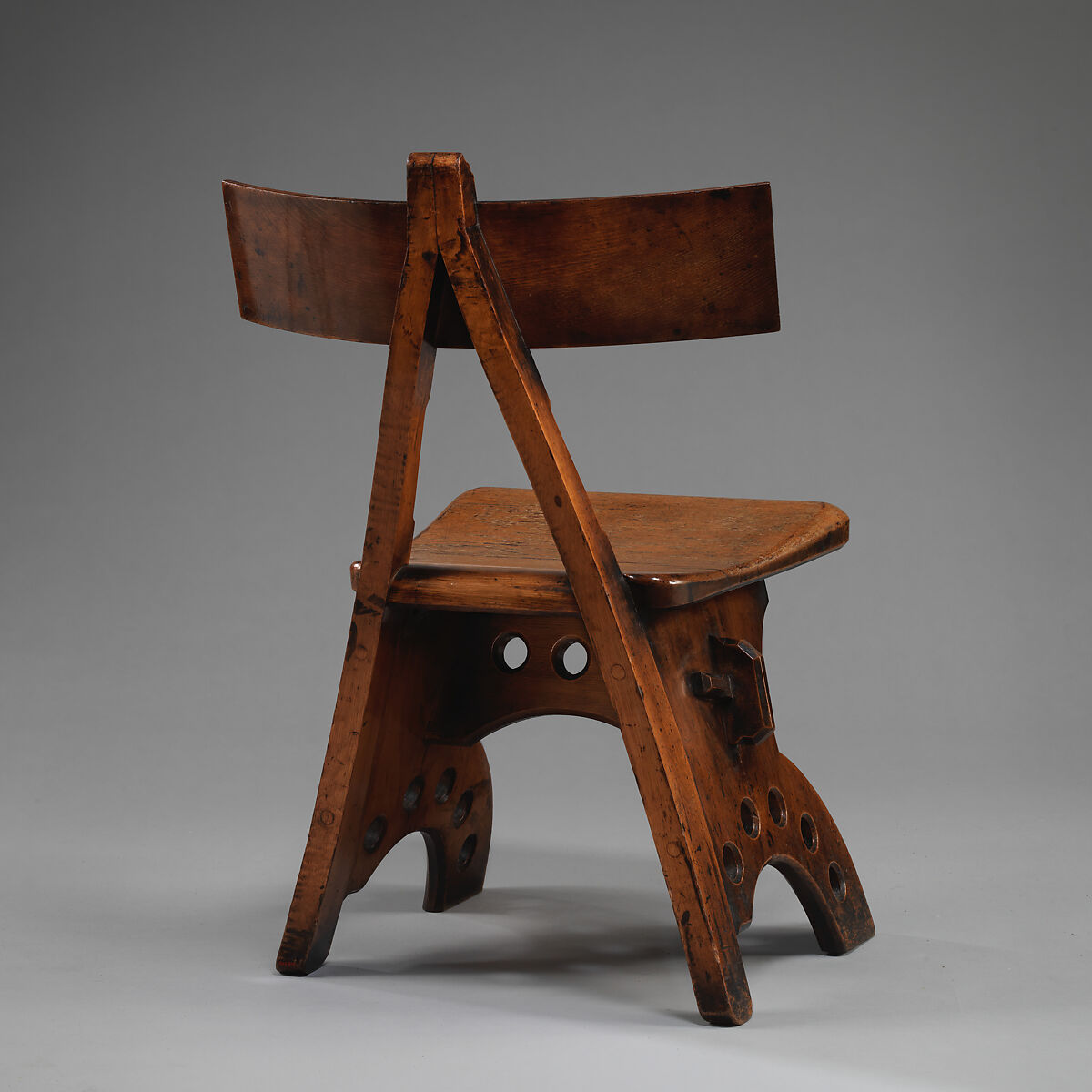 Side chair, Edward Welby Pugin (British, London 1834–1875 London), Oak, horn, British
