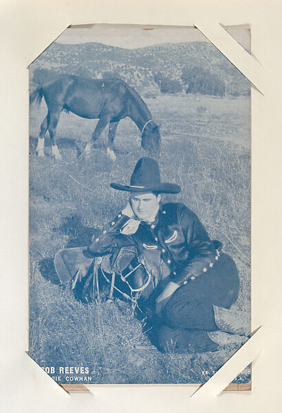Bob Reeves Prairie Cowman from Western Stars or Scenes Exhibit Cards series (W412), Exhibit Supply Company, Commercial color photolithograph 