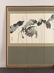 Lotus and Carp, Song Yeong-bang (Korean, born Hwaseong, 1936), Eight-panel folding screen; ink and light color on paper, Korea