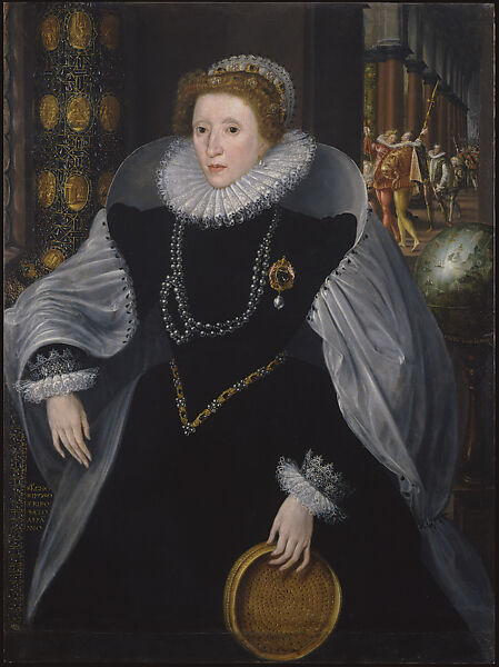 Elizabeth I ("The Sieve Portrait"), Quentin Metsys the Younger  Netherlandish, Oil on canvas