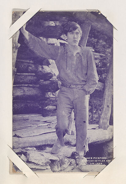 Jack Pickford / Frontier Settler and Log Cabin from Scenes from Movies ...