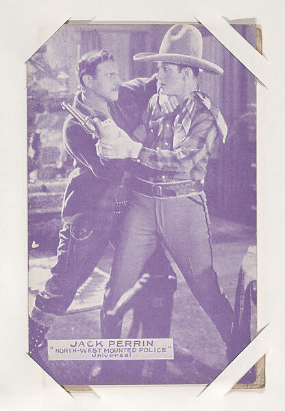 Jack Perrin "North-West Mounted Police" from Western Stars or Scenes Exhibit Cards series (W412), Commercial color photolithograph 