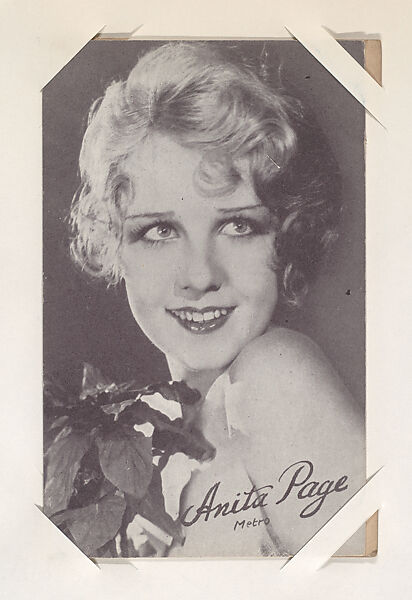Anita Page from Movie Stars Exhibit Cards series (W401), Commercial color photolithograph 