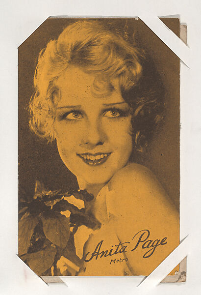 Anita Page from Movie Stars Exhibit Cards series (W401), Commercial color photolithograph 