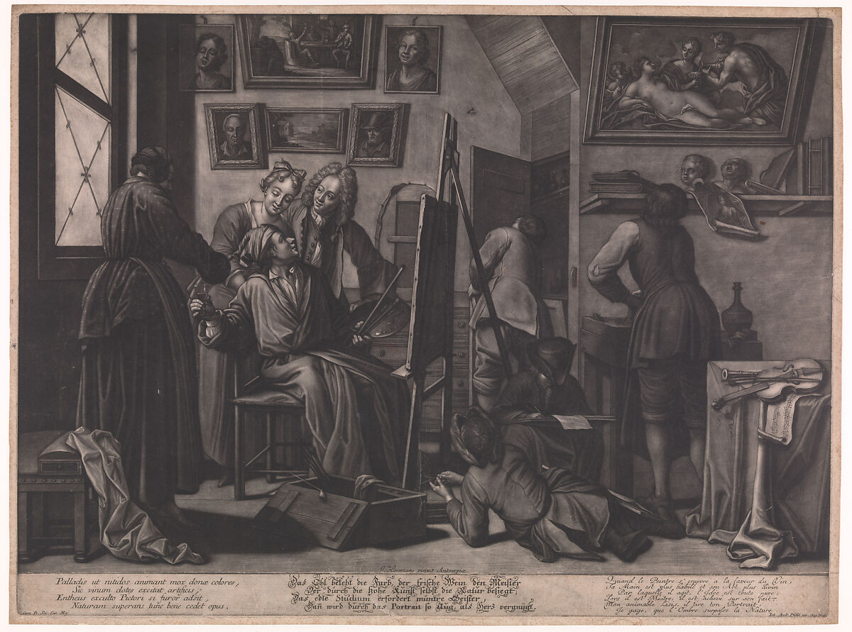 The Painter, After Jan Josef Horemans the Elder (Flemish, Antwerp 1682–1759 Antwerp), Mezzotint 