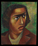 Head of a Woman (Woman), Elizabeth Catlett  American and Mexican, Oil on canvas
