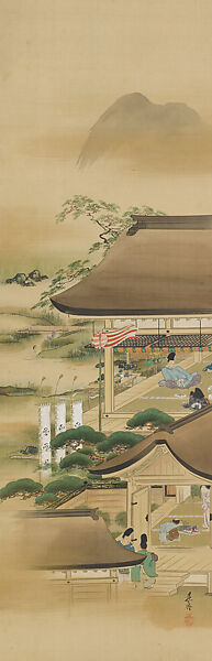 Girls’ and Boys’ Day Celebrations, Shibata Zeshin (Japanese, 1807–1891), Pair of hanging scrolls; ink and color on silk, Japan 