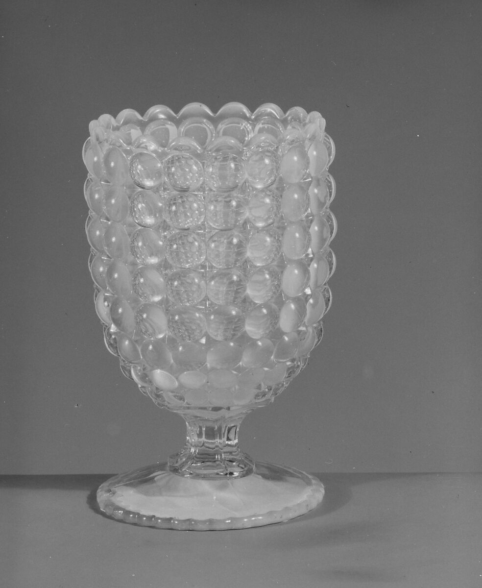 Spoon Holder, Richards and Hartley Flint Glass Co. (ca. 1870–1890), Pressed colorless and opalescent glass, American 