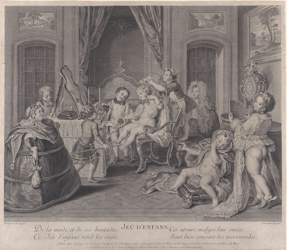 Children's Games (Jeux des Enfants), Bernard Lepicié (French, Paris 1698–1755 Paris), Etching and engraving 