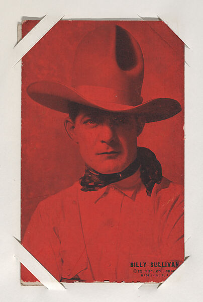 Billy Sullivan from Western Stars or Scenes Exhibit Cards series (W412), Exhibit Supply Company, Commercial color photolithograph 