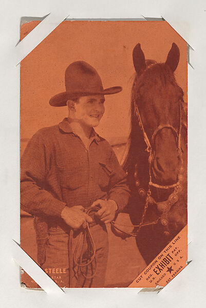 Bob Steele from Western Stars or Scenes Exhibit Cards series (W412), Exhibit Supply Company, Commercial color photolithograph 