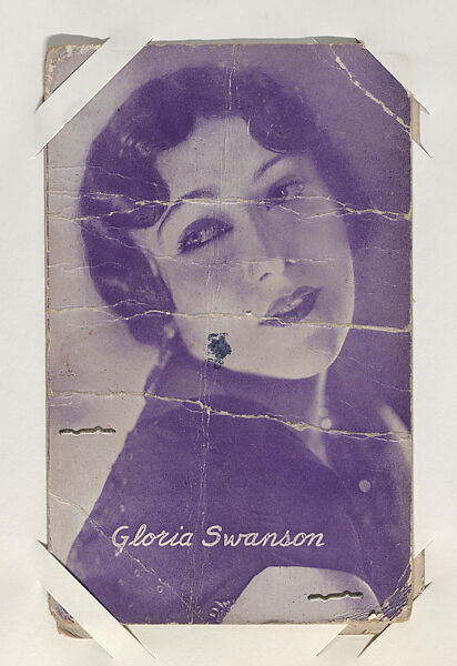 Gloria Swanson from Movie Stars Exhibit Cards series (W401), Commercial color photolithograph 